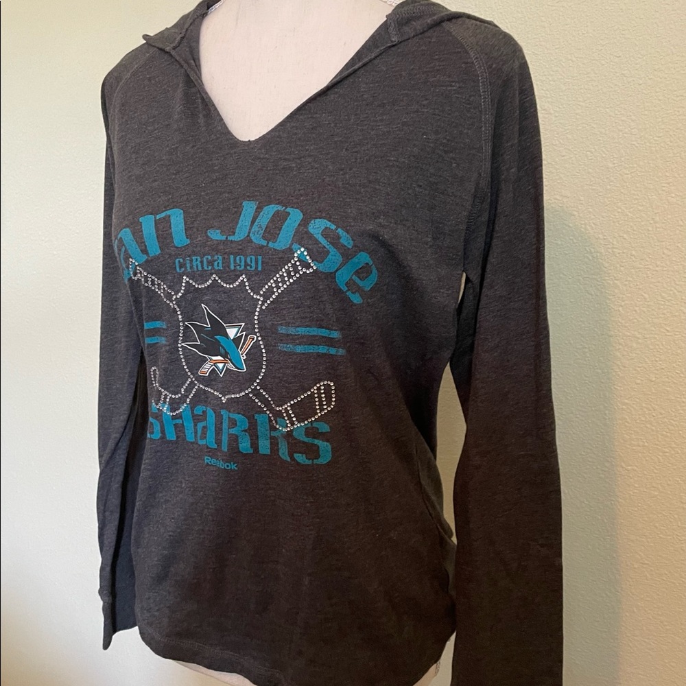 San Jose Sharks long sleeve shirt with hood